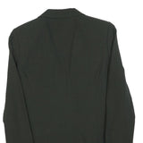 Womens Black Tailored Jacket M Polyester Blend Plain Button Closure Zipper