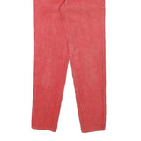FILE Womens Cotton Blend Slim Fit Red Corduroy Trousers W22 L28