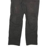 CARHARTT Mens Cotton Blend Black Regular Straight Trousers W36 L32 Workwear