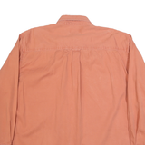 SCANDIA WOODS Mens Orange Plain Cotton Shirt XL Button Down Long Sleeve Casual