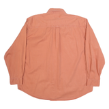 SCANDIA WOODS Mens Orange Plain Cotton Shirt XL Button Down Long Sleeve Casual