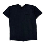 Blank Single Stitch T-Shirt - 2XL Black Cotton