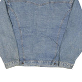 Mens Blue Denim Button Jacket M Cotton Blend Classic Plain Casual Lightweight