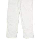 DICKIES Mens Cotton White Relaxed Straight Trousers W36 L30 Workwear Casual