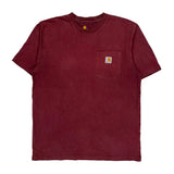 Carhartt T-Shirt - Medium Burgundy Cotton