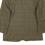 BURBERRYS Womens Brown & Green Wool Houndstooth Tailored Jacket S Button Closure