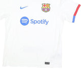 NIKE Mens White Barcelona Ansu Fati Football Shirt M Short Sleeve Crew Neck