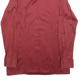 MAESTRO Mens Red Polyester Blend Shirt S Long Sleeve Classic Button Collar