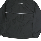 CHAMPION Mens Black Sheridan Blackhawks Hooded Jacket L Polyester Zip