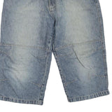 ICON Mens Shorts Blue Casual Denim L W36 Comfortable Cotton Blend