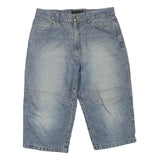 ICON Mens Shorts Blue Casual Denim L W36 Comfortable Cotton Blend