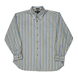 Tommy Hilfiger Striped Shirt - 2XL Green Cotton