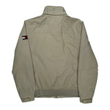 Tommy Hilfiger Spellout Harrington Jacket - Large Beige Polyester