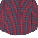 CHAPS Mens Red & Blue Check Shirt L Button-Down Collar Long Sleeve Cotton Blend