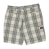 Dickies Checked Shorts - 38W 11L White Cotton