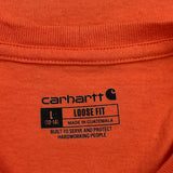 Carhartt T-Shirt - Large Orange Cotton