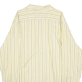 NAUTICA Mens Yellow & Blue Striped Shirt XL Cotton Long Sleeve Casual