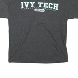 CHAMPION Mens Grey Ivy Tech Alumni Graphic T-Shirt L Short Sleeve Crew Neck