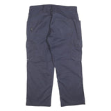 HELLY HANSEN Mens Cotton Blend Navy Regular Fit Cargo Trousers W38 L28 Workwear