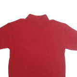 TOMMY HILFIGER Mens Red Striped Polo Shirt XL Cotton Short Sleeve Classic Fit