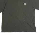 CARHARTT Mens Black & Brown Pocket T-Shirt XL Cotton Short Sleeve Crew Neck