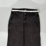 Dickies Carpenter Trousers - 29W UK 10 Black Cotton