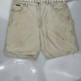 Schmidt Carpenter Shorts - 36W 9L Beige Cotton
