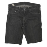 LEVI'S Mens Black Denim Cut-Off Shorts L W32 513 Style Casual Cotton Blend