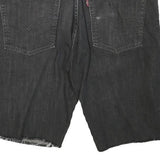 LEVI'S Mens Black Denim Cut-Off Shorts L W32 513 Style Casual Cotton Blend