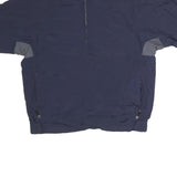 ADIDAS Mens Navy Blue Grey Lightweight Polyester Track Jacket M Zip Plain