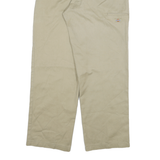 DICKIES Mens Cotton Blend Beige Relaxed Straight Trousers W34 L32 Workwear