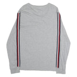 TOMMY HILFIGER Mens Grey Long Sleeve Crew Neck Logo Print T-Shirt M