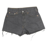 LEVIS Womens Shorts Grey Casual Denim Cut-Off S W28 Raw Hem