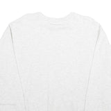 PUMA Mens White Crew Neck L Classic Cotton Sweatshirt Logo Pullover