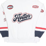 SUBDUED Mens White Daytona Racing Zip Hoodie XS Streetwear Jacket