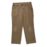 Schmidt Carpenter Trousers - 35W 30L Brown Cotton