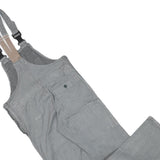 Womens Grey Cotton Blend Dungarees Slim Fit XS W34 L28 Workwear Casual