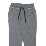 CALVIN KLEIN Mens Joggers Grey S W30 L27 Cotton Blend Slim Tapered Logo Print