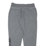 CALVIN KLEIN Mens Joggers Grey S W30 L27 Cotton Blend Slim Tapered Logo Print