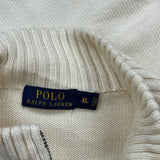 Polo By Ralph Lauren 1/4 Zip - XL Cream Cotton