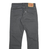 LEVI'S Mens Cotton Blend Black Slim Straight Trousers W29 L30 Stylish Zip