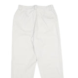 RIDERS Womens Classic White Cotton Trousers W28 L28 Zip Closure Relaxed Fit