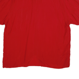 JACOBY AND HUBER Mens Red Rayon Shirt M Casual Short Sleeve Button Pocket