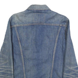 LEVI'S Mens Blue Denim Jacket S Cotton Button Closure Classic Faded Retro