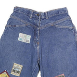 Mens Denim Blue Shorts L W30 Sport Patch Casual Cotton Comfortable Relaxed Fit