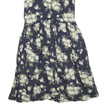 YOUNG CANDA Girls Navy Blue Floral Viscose Dress Sleeveless Midi L
