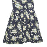 YOUNG CANDA Girls Navy Blue Floral Viscose Dress Sleeveless Midi L