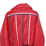 NYLSUISSE Womens Red Zip Jacket UK 10 Polyamide Plain Retro Style