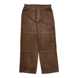 No Boundaries Double Knee Carpenter Pants - 32W 31L Brown Cotton