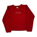 Nike Long Sleeve T-Shirt - Small Red Cotton